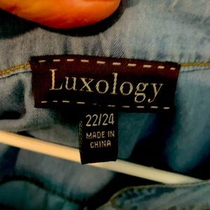 Denim tie waist dress. Never worn